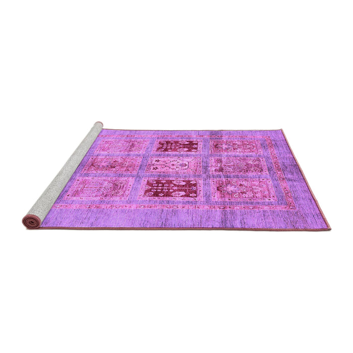 Sideview of Machine Washable Abstract Purple Modern Area Rugs, wshabs702pur