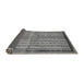 Sideview of Abstract Gray Modern Rug, abs703gry