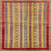 Square Machine Washable Abstract Red Rug, wshabs703