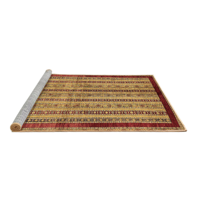 Sideview of Machine Washable Abstract Brown Modern Rug, wshabs703brn
