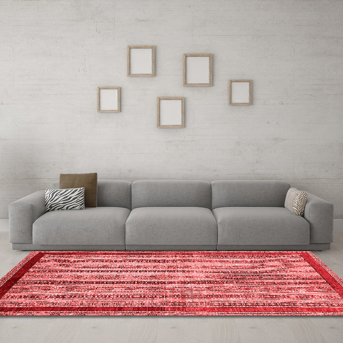 Modern Red Washable Rugs