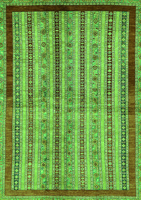 Abstract Green Modern Rug, abs703grn