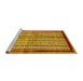 Sideview of Machine Washable Abstract Yellow Modern Rug, wshabs703yw