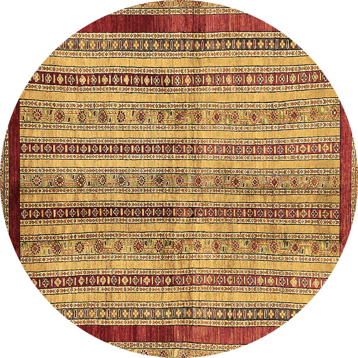 Round Machine Washable Abstract Brown Modern Rug, wshabs703brn