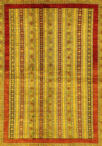 Abstract Yellow Modern Rug, abs703yw