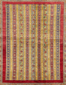 Machine Washable Abstract Red Rug, wshabs703