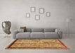 Machine Washable Abstract Brown Modern Rug in a Living Room,, wshabs703brn