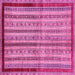 Square Abstract Pink Modern Rug, abs703pnk