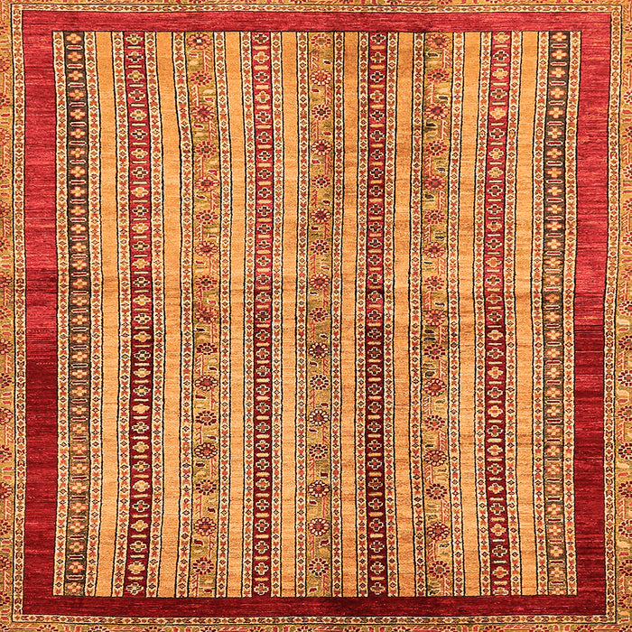 Square Abstract Orange Modern Rug, abs703org