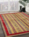 Machine Washable Abstract Red Rug in a Family Room, wshabs703