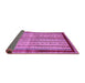 Sideview of Abstract Purple Modern Rug, abs703pur