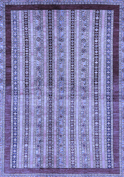 Abstract Blue Modern Rug, abs703blu