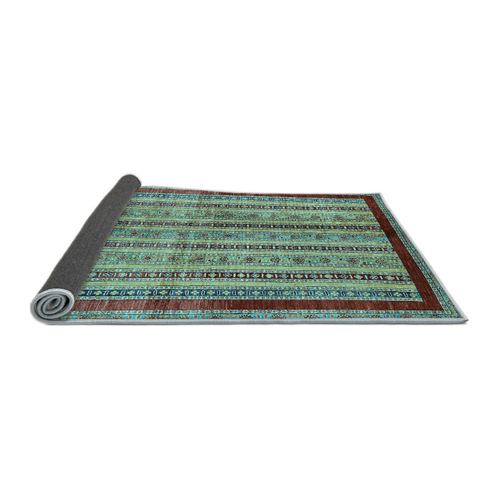 Sideview of Abstract Light Blue Modern Rug, abs703lblu