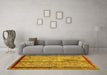 Machine Washable Abstract Yellow Modern Rug in a Living Room, wshabs703yw