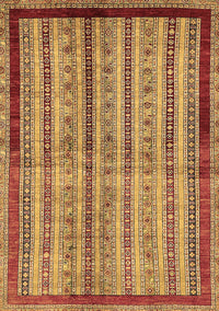 Abstract Brown Modern Rug, abs703brn