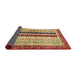 Sideview of Abstract Fire Brick Red Modern Rug, abs704