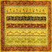 Square Abstract Yellow Modern Rug, abs704yw