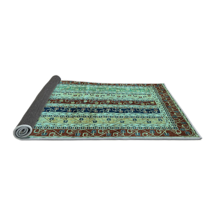Sideview of Abstract Light Blue Modern Rug, abs704lblu