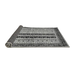 Sideview of Abstract Gray Modern Rug, abs704gry