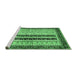 Sideview of Machine Washable Abstract Emerald Green Modern Area Rugs, wshabs704emgrn