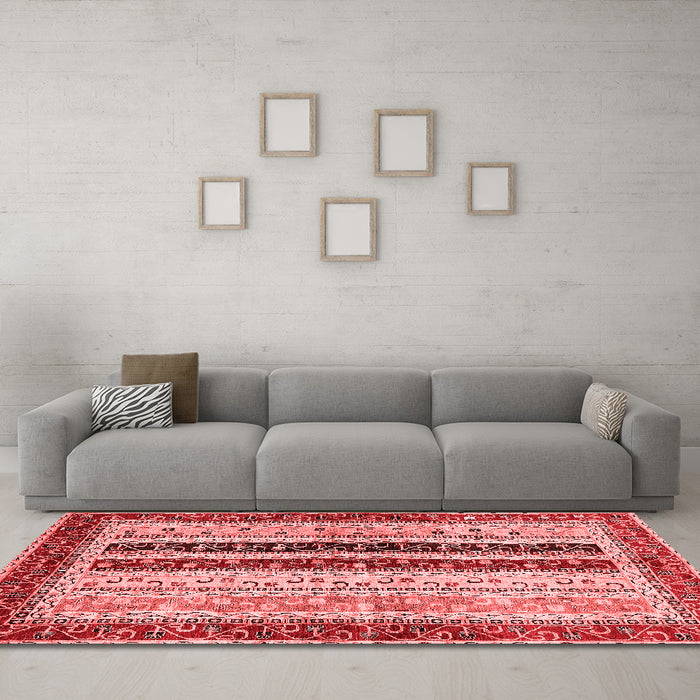 Modern Red Washable Rugs
