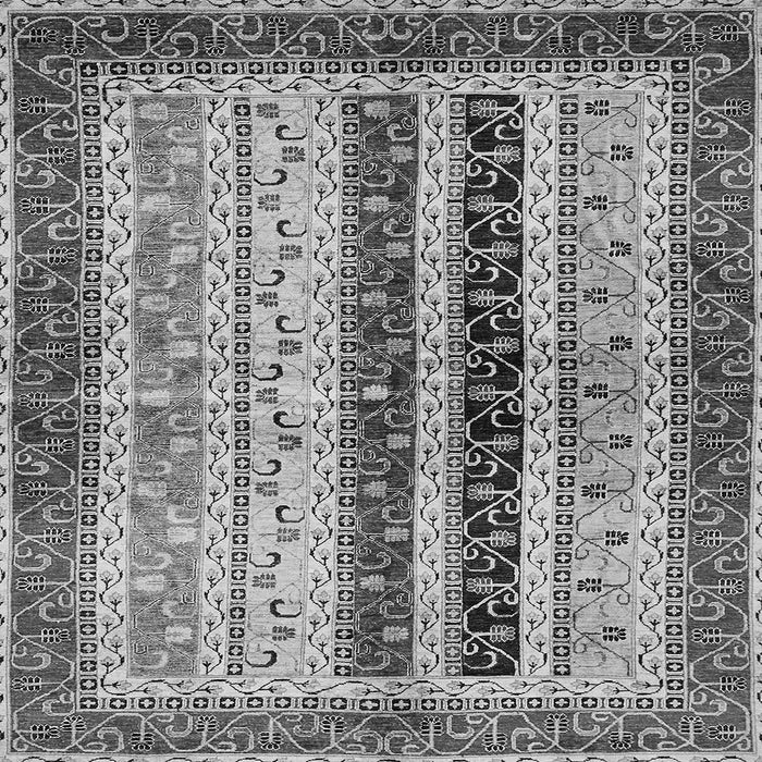 Square Abstract Gray Modern Rug, abs704gry