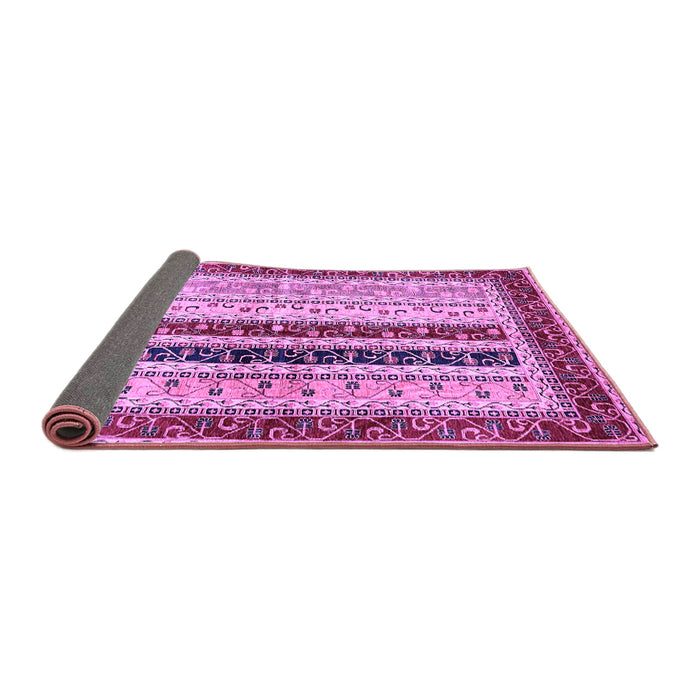 Sideview of Abstract Purple Modern Rug, abs704pur