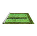 Sideview of Machine Washable Abstract Green Modern Area Rugs, wshabs704grn