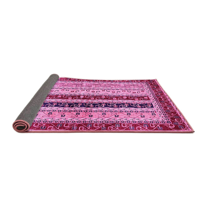 Sideview of Abstract Pink Modern Rug, abs704pnk