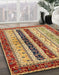 Machine Washable Abstract Fire Brick Red Rug in a Family Room, wshabs704