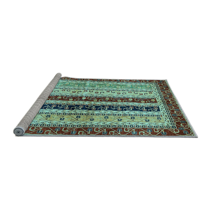 Sideview of Machine Washable Abstract Light Blue Modern Rug, wshabs704lblu