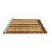 Sideview of Machine Washable Abstract Brown Modern Rug, wshabs704brn