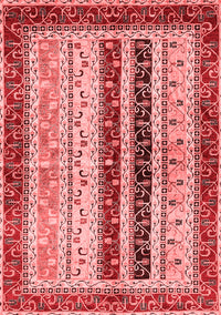 Abstract Red Modern Rug, abs704red