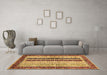 Machine Washable Abstract Brown Modern Rug in a Living Room,, wshabs704brn