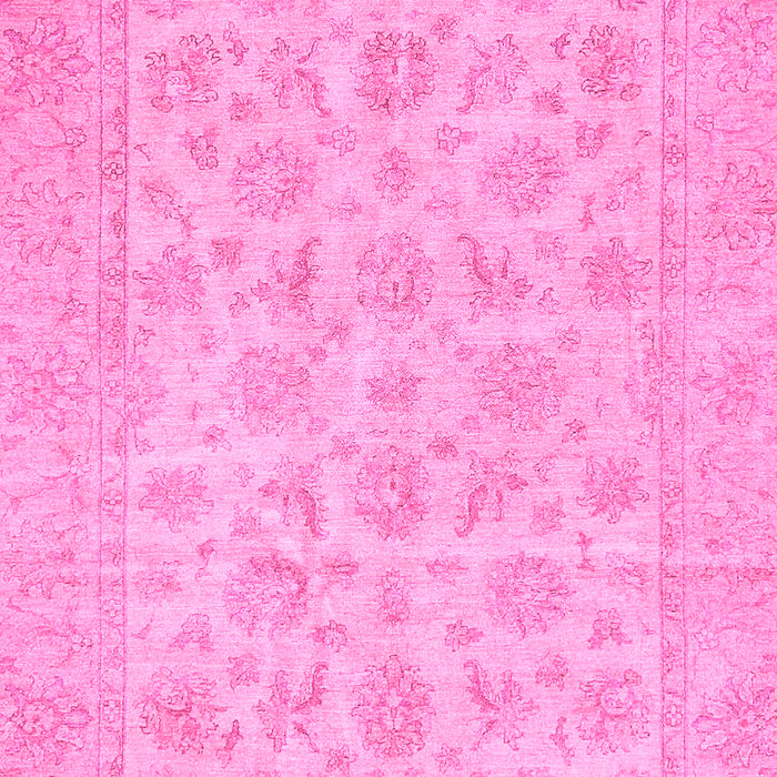 Machine Washable Oriental Pink Traditional Rug, wshabs705pnk