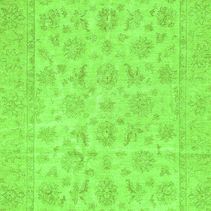 Machine Washable Oriental Green Traditional Area Rugs, wshabs705grn