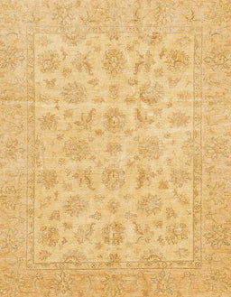 Abstract Chrome Gold Yellow Oriental Rug, abs705