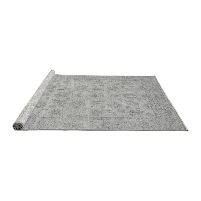 Sideview of Machine Washable Oriental Gray Traditional Rug, wshabs705gry