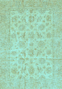 Oriental Light Blue Traditional Rug, abs705lblu