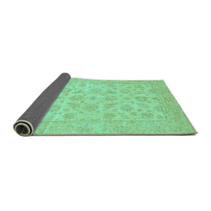 Sideview of Oriental Turquoise Traditional Rug, abs705turq