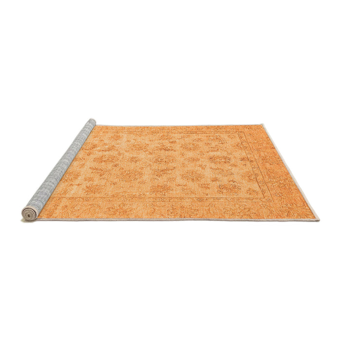Sideview of Machine Washable Oriental Orange Traditional Area Rugs, wshabs705org