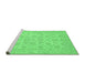 Sideview of Machine Washable Oriental Emerald Green Traditional Area Rugs, wshabs705emgrn