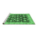 Sideview of Machine Washable Oriental Emerald Green Traditional Area Rugs, wshabs706emgrn