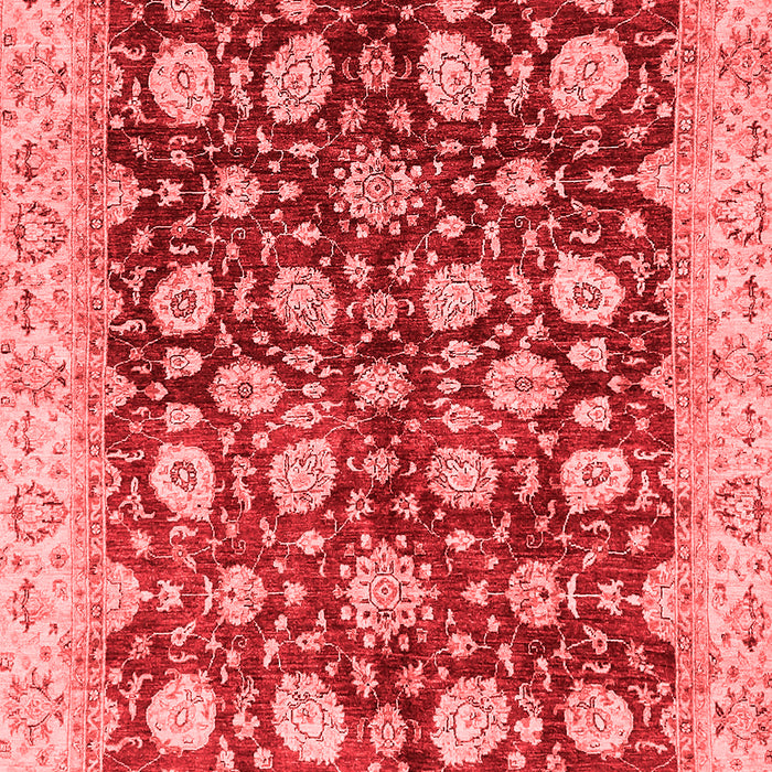 Machine Washable Oriental Red Traditional Rug, wshabs706red