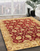 Machine Washable Abstract Orange Rug in a Family Room, wshabs706