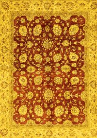 Oriental Yellow Traditional Rug, abs706yw