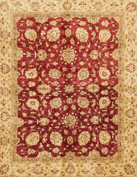 Machine Washable Abstract Orange Rug, wshabs706