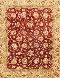 Machine Washable Abstract Orange Rug, wshabs706