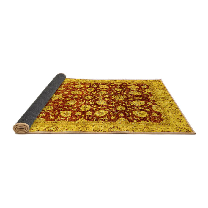 Sideview of Oriental Yellow Traditional Rug, abs706yw