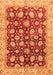 Machine Washable Oriental Orange Traditional Area Rugs, wshabs706org